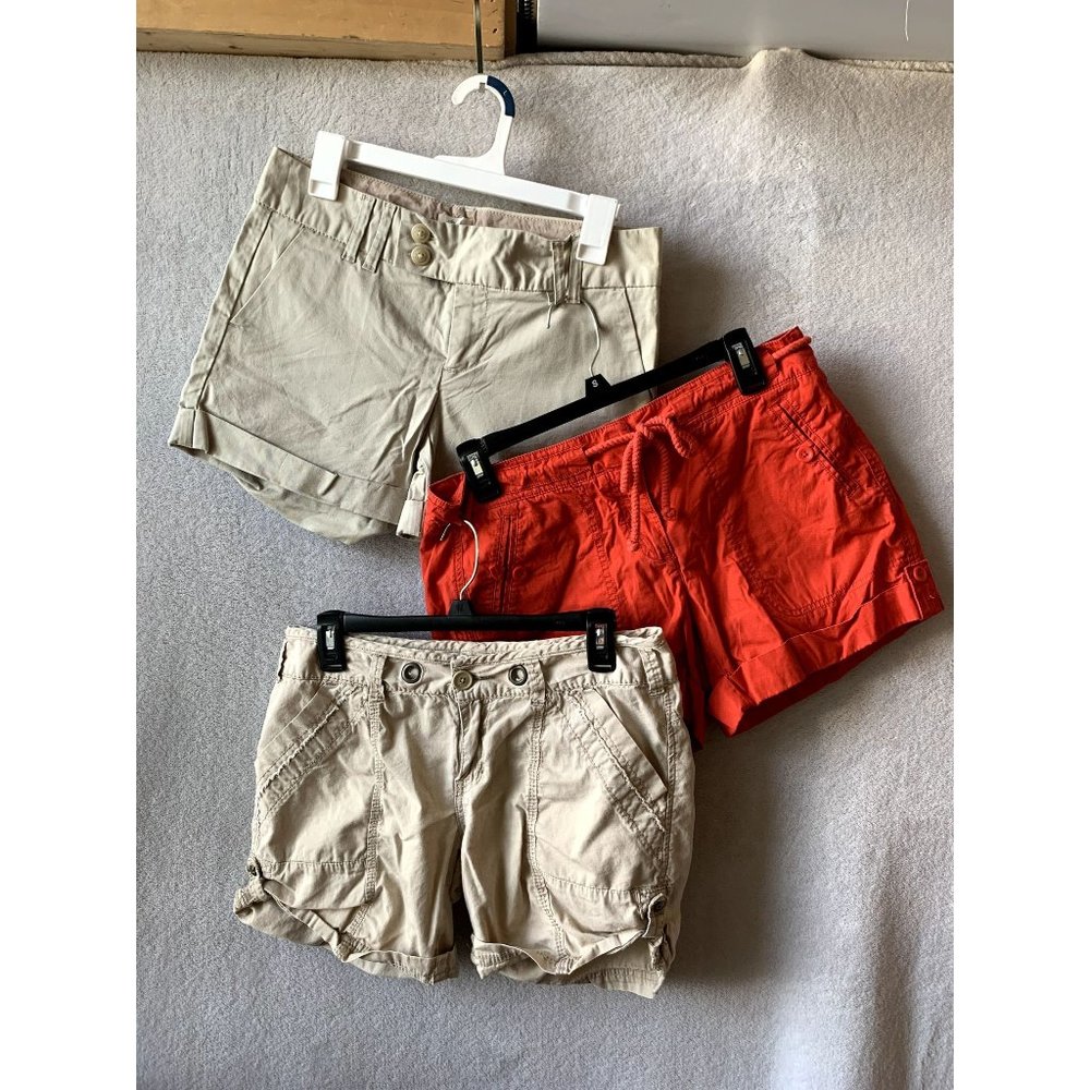 Bundle of 3 Women's Khaki Shorts Waist 16"